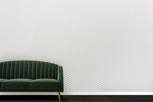 Buzz White Flock on Silver Lustre Wallcovering