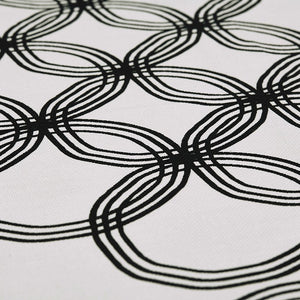 Arja Black On Oyster Linen Fabric