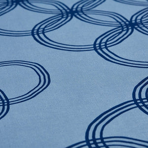 Arja  Navy On Monsoon Linen Fabric