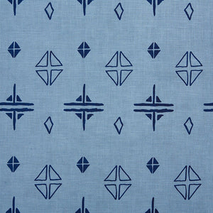 Berlain Navy On Monsoon Linen Fabric
