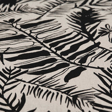 Load image into Gallery viewer, Hutan Black On Natural Linen Fabric