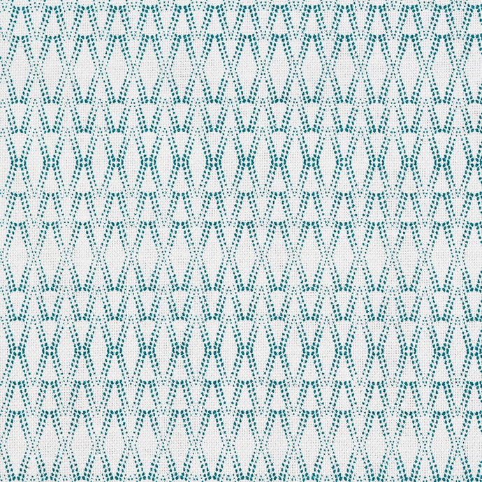 Ketut Teal On Oyster Linen Fabric
