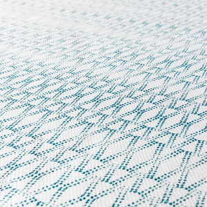 Ketut Teal On Oyster Linen Fabric