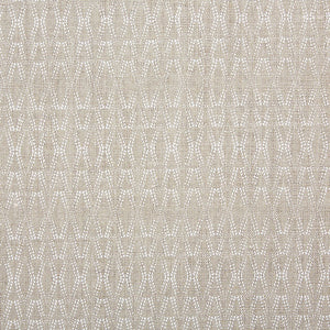 Ketut White On Natural Linen Fabric