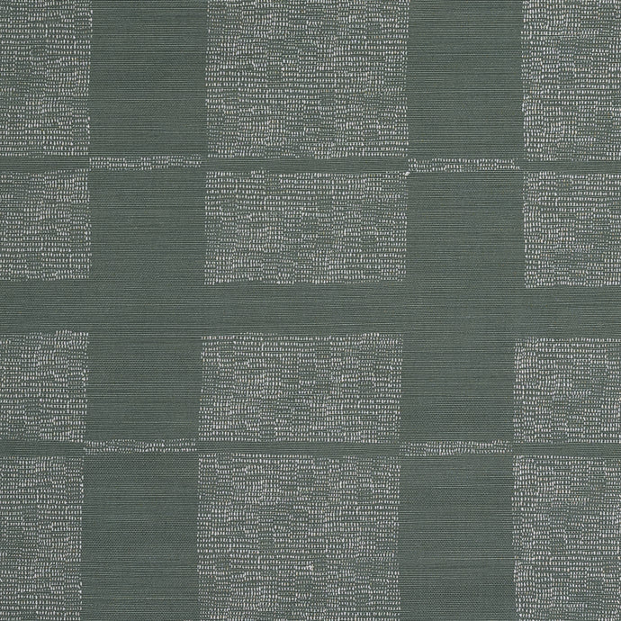 Reed Olive On Oyster Linen Fabric