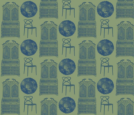 China Closet Fern Cadet Fabric