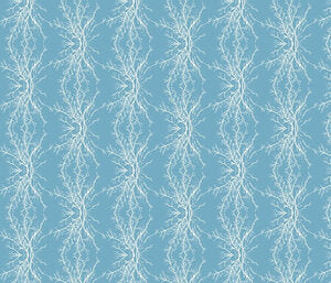 Coral Branchy BBlue Fabric