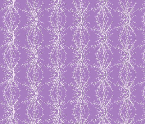 Coral Branchy Plum Up Fabric
