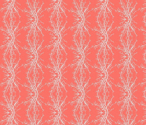 Coral Branchy Summer Coral Fabric