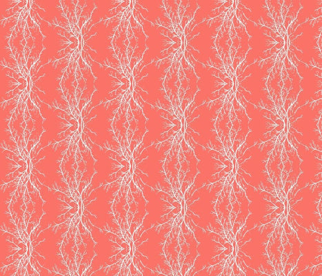 Coral Branchy Summer Coral Fabric