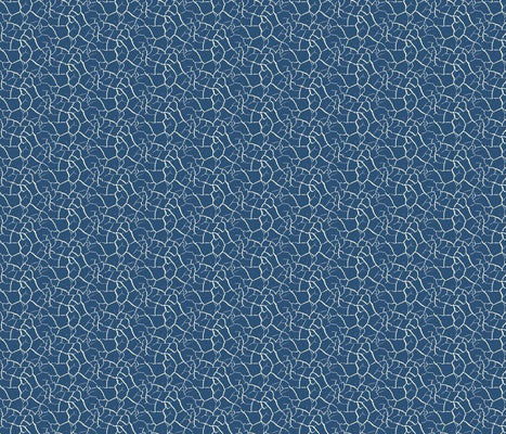 Crackle Cadet White Fabric