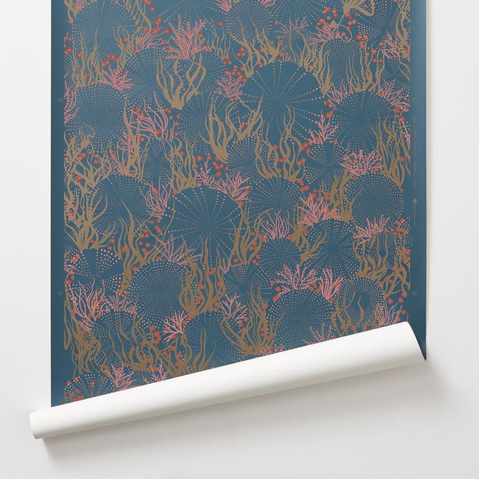 Drift - Blue Wallcovering