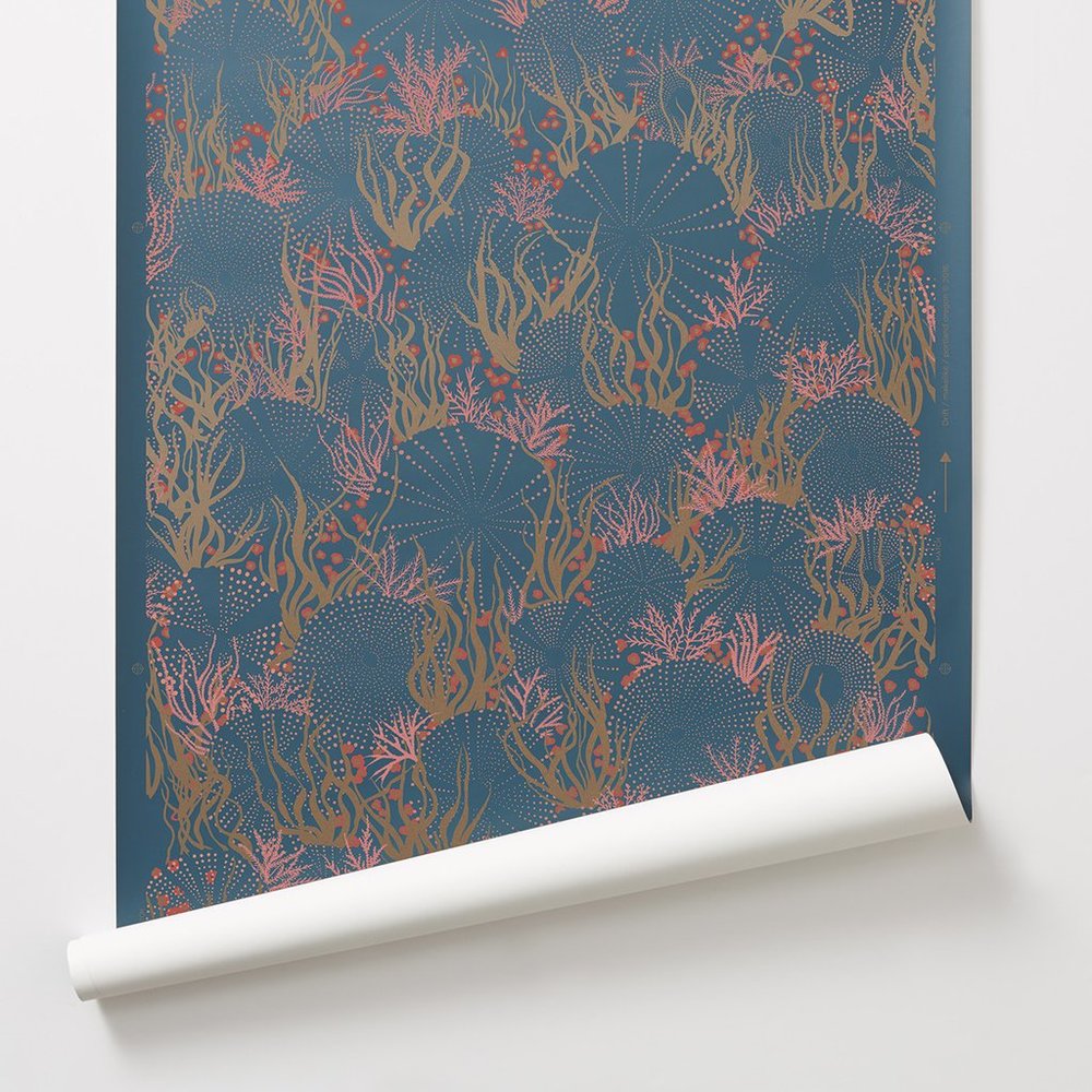 Drift - Blue Wallcovering