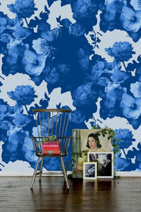 Dutch Love Vivid Blue Floral Wallcovering