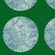 Load image into Gallery viewer, Flamethrower Circles Evergreen Fabric