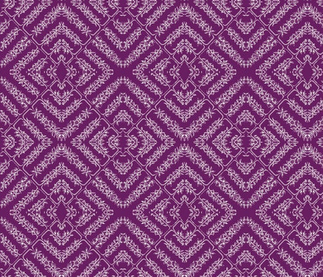 Flora Tile Amethyst Fabric