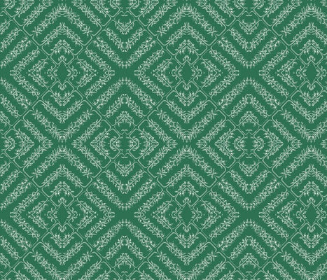 Flora Tile Evergreen Fabric