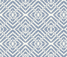 Load image into Gallery viewer, Flora Tile Milk Sapphire Fabric
