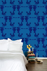 Frida Blue Wallcovering