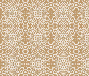 Geo Caramel Linen Fabric