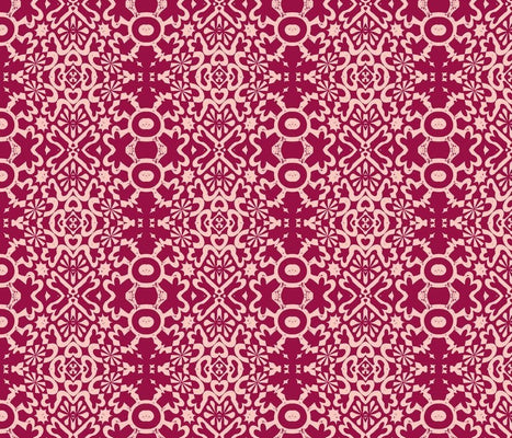 Geo Garnet Pink Fabric