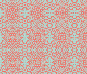 Geo Glass Summer Coral Fabric