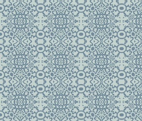 Geo Lite Aqua Blue Chalk Fabric