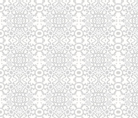 Geo Montauk Sand White Fabric