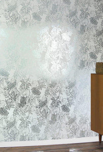 Hothouse White Jade Silver Wallcovering