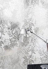 Load image into Gallery viewer, Hothouse White Silver Wallcovering