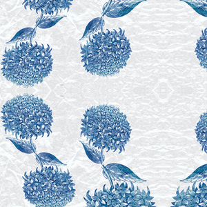 Hydrangea Dancing Bleu Wallcovering