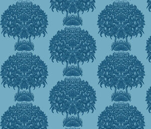 Hydrangea Topiary BBlue Fabric