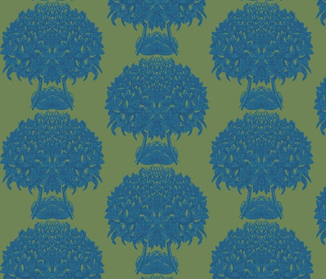 Hydrangea Topiary Fern Fabric
