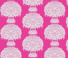 Load image into Gallery viewer, Hydrangea Topiary Hot Orchid White Fabric