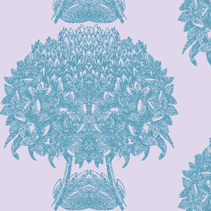 Hydrangea Topiary Lavender Blue Fabric
