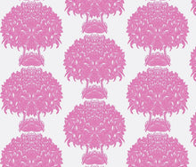 Load image into Gallery viewer, Hydrangea Topiary White Hot Orchid Fabric