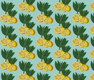 Italian Lemons Ocean Fabric