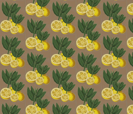 Italian Lemons Saddle Fabric