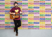 Load image into Gallery viewer, Love by Larry Yes - Rainbow on White Wallcovering