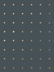 Dimes - Gold on Charcoal Wallcovering