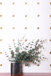 Dimes - Gold on White Wallcovering