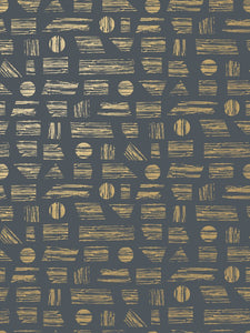 Goldendale - Gold on Charcoal Wallcovering