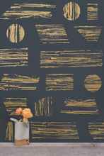 Load image into Gallery viewer, Goldendale - Gold on Charcoal Wallcovering