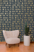 Load image into Gallery viewer, Goldendale - Gold on Charcoal Wallcovering