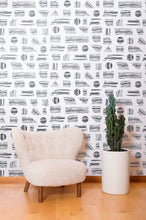 Load image into Gallery viewer, Goldendale - Gunmetal on White Wallcovering