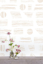 Load image into Gallery viewer, Goldendale - Taupe on White Wallcovering