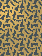 Load image into Gallery viewer, Mixed Signals - Gold on Charcoal Wallcovering