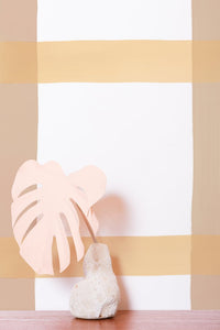 Natural Gifts - Clay and Blush on White Wallcovering