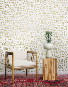 The Pearl - Gold on Cream Wallcovering