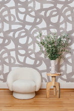 Load image into Gallery viewer, Le Freak - Smoke on White Wallcovering